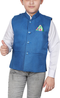Kyraa Solid Boys Waistcoat