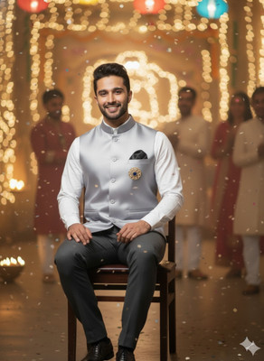 Eliq Solid Men Waistcoat