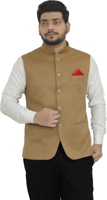 ALJAAMI Solid Men Waistcoat