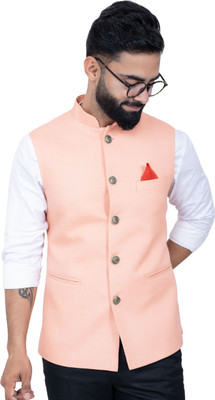 ALJAAMI Solid Men Waistcoat