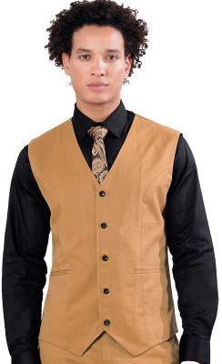 french crown Solid Men Waistcoat