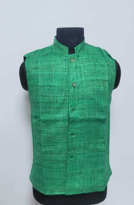 Jharcraft Self Design Men Waistcoat