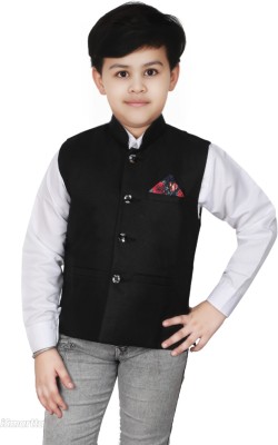 ATLY Solid Boys Waistcoat