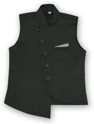 AJ Dezines Solid Boys Waistcoat