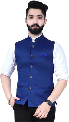 maksud enterprise Sleeveless Solid Men Jacket