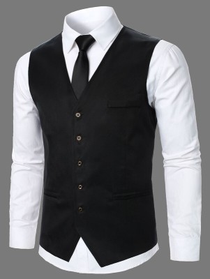 ATF Solid Men Waistcoat