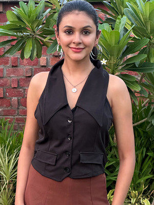 TANDUL Solid Women Waistcoat