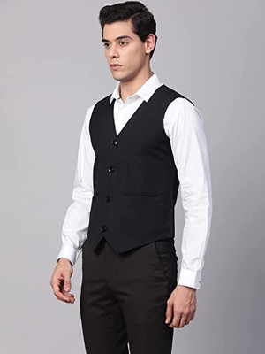 Cara Cola Solid Men Waistcoat