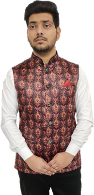 ALJAAMI Printed Men Waistcoat