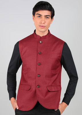 PETER ENGLAND Self Design Men Waistcoat