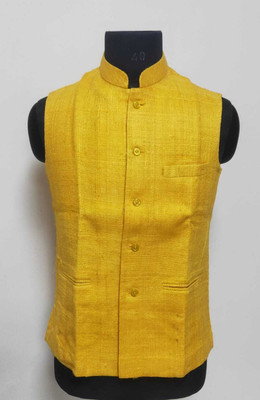 Jharcraft Self Design Men Waistcoat