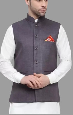 Qitty Self Design Men Waistcoat