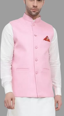 Qitty Self Design Men Waistcoat