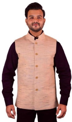 RN Enterprises Self Design Men Waistcoat