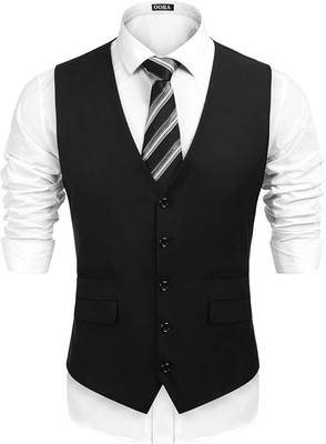 OORA Solid Men Waistcoat