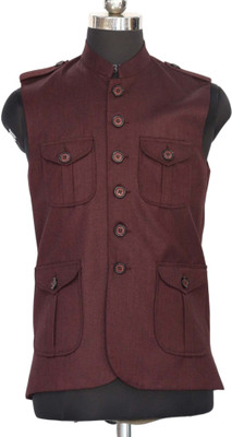 gargian master cut Sleeveless Solid Men Jacket