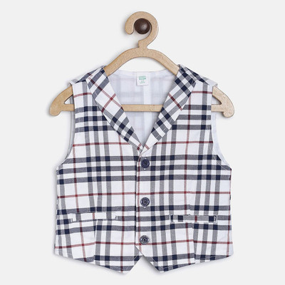 MINI KLUB Checkered Baby Boys Waistcoat