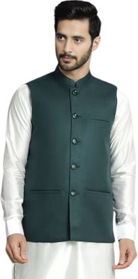 TheGoodCollection Self Design Men Waistcoat