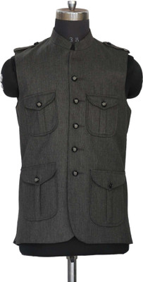 gargian master cut Sleeveless Solid Men Jacket