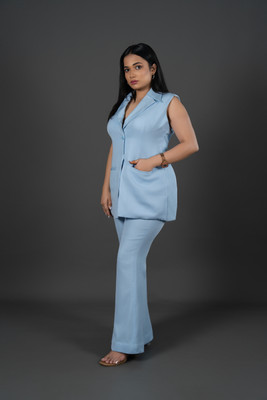 Shop Serve Regular Fit Women Light Blue Trousers