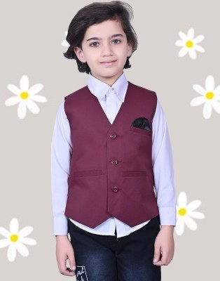 seetoo Solid Boys Waistcoat