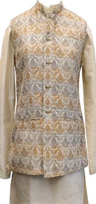 Desi Butik Solid Men Waistcoat