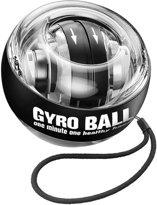OLTR Gyro Ball Wrist & Forearm Exerciser | Strengthener for Athletes & Gym Lovers Hand Grip/Fitness Grip(Black)