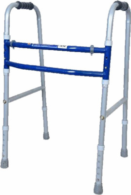 VISSCO Medipedic Walker Plain With Single Bar, Foldable, Light Weight,Height Adjustable Walking Stick