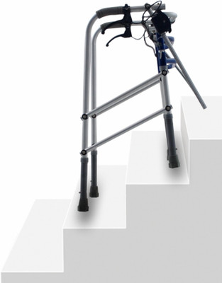 VISSCO Step Walker for Climbing stairs with Lever Mechanism to Adjust Rear & Front Legs Walking Stick
