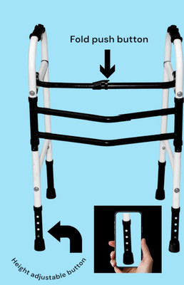 DARLIE SURGICAL HEIGHT ADJUSTABLE FOLDABLE PATIENTS AND ADULTS WALKING WALKER Walking Stick