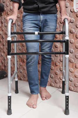 coredeal ADULT WALKER (SILVER BLACK ) Walking Stick