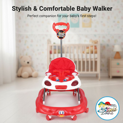 Stylezone Musical 2-in-1 Walker With Parent Rod(Red)