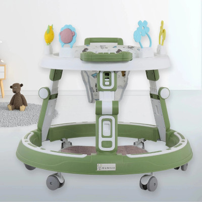 BUNNIE Musical 2-in-1 Walker With Parent Rod(Green)