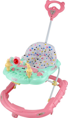 JoyRide Musical 2-in-1 Walker With Parent Rod(Pink, Green)