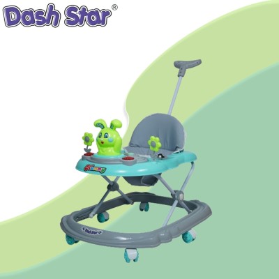 Dash Star Musical Activity Walker With Parent Rod(Green)