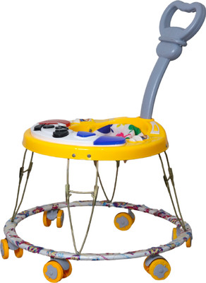EVOSHINE Musical Activity Walker With Parent Rod(Yellow)