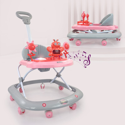 Dash Musical Activity Walker With Parent Rod(Pink)