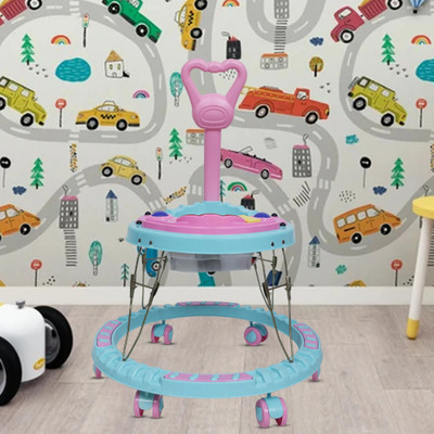 Santoz Musical Activity Walker With Parent Rod(Blue)