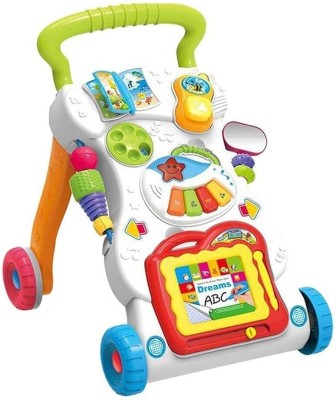 GVJ TRADERS Musical Activity Walker With Parent Rod(Multicolor)