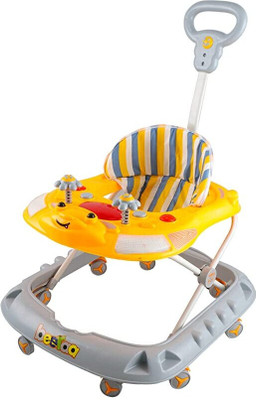JoyRide Musical Activity Walker With Parent Rod(Yellow)
