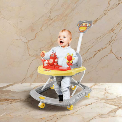 Santoz Musical Activity Walker With Parent Rod(Red)