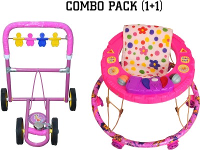 Demya king of steel Musical Activity Walker With Parent Rod(Pink)