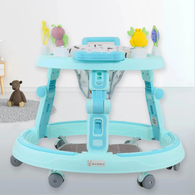BUNNIE Musical 2-in-1 Walker With Parent Rod(Blue)