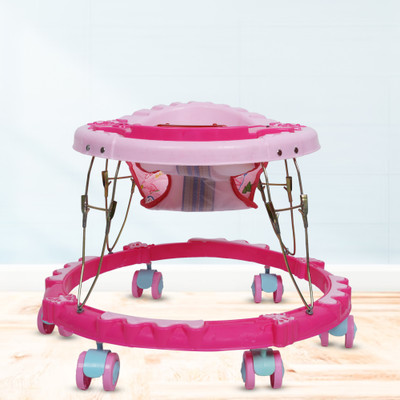Santoz Musical Activity Walker With Parent Rod(Pink)