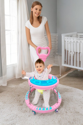 Aedee Musical Activity Walker With Parent Rod(Pink)