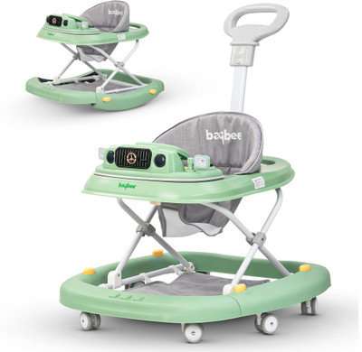baybee Musical 2-in-1 Walker With Parent Rod(Green)