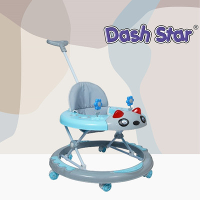 Dash Star Musical Activity Walker With Parent Rod(Blue)