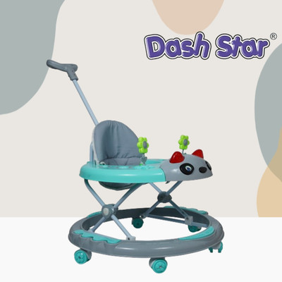 Dash Star Musical Activity Walker With Parent Rod(Green)