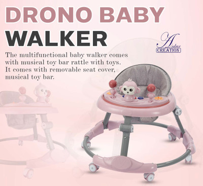 Ankur Creation Musical Activity Walker(Pink)