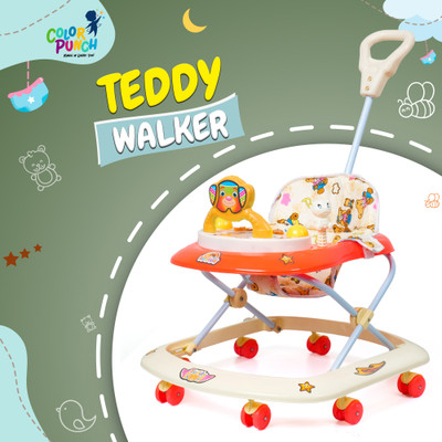 Colorpunch Musical 3-in-1 Walker With Parent Rod(Red)